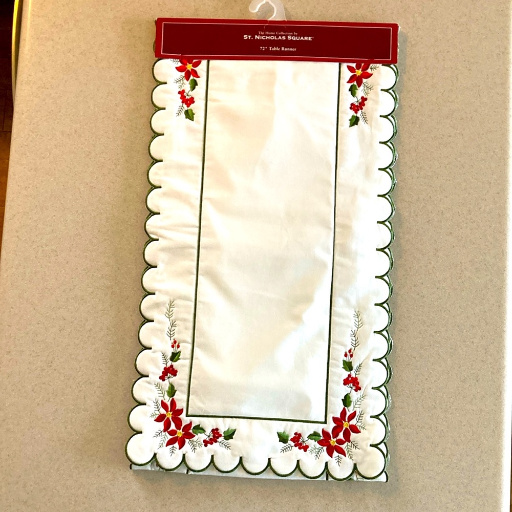 St. Nicholas Square 72” Table Runner New w/Tags